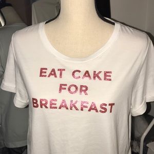 Kate Spade “eat cake for breakfast” oversized tee